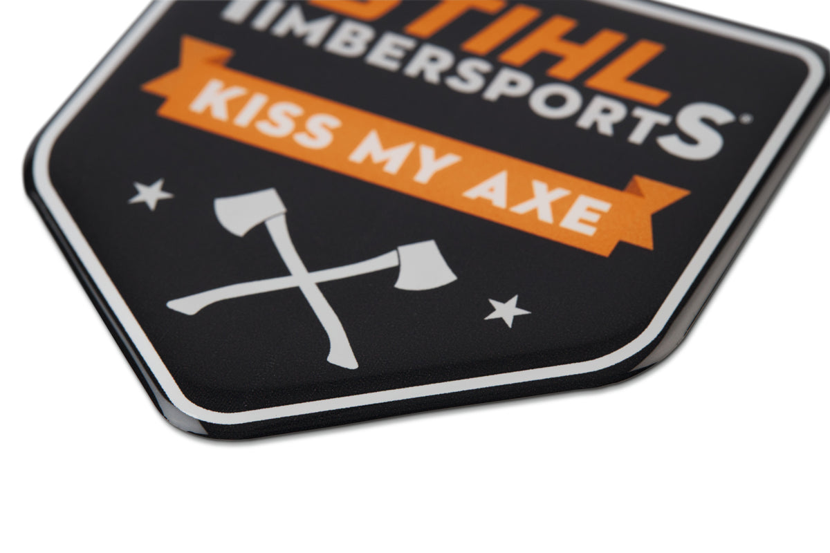 STIHL naklejka samochodowa TIMBERSPORTS® 3D „KISS MY AXE” - zdjęcie 2
