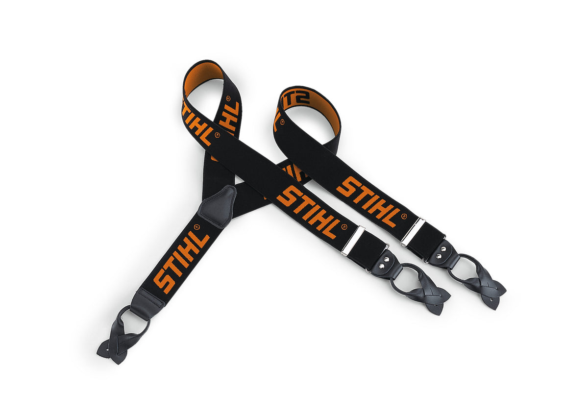 STIHL szelki do guzików czarne/pomarańczowe 120 cm x 5 cm