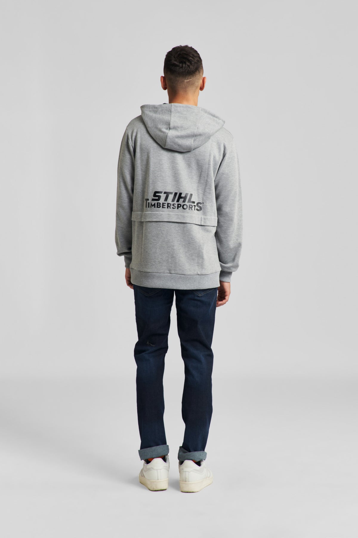 STIHL bluza z kapturem TIMBERSPORTS® LOGO, szara, rozmiar XXXL - zdjęcie 6