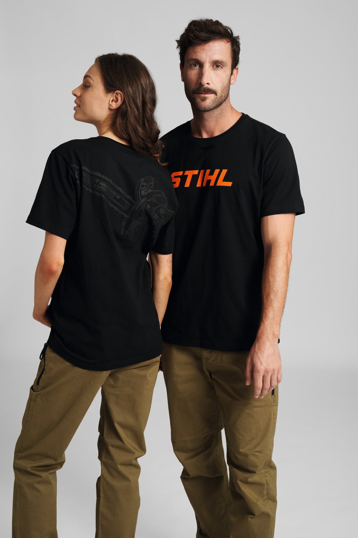 STIHL T-shirt MS 500i BACK, czarny (unisex) - zdjęcie 3