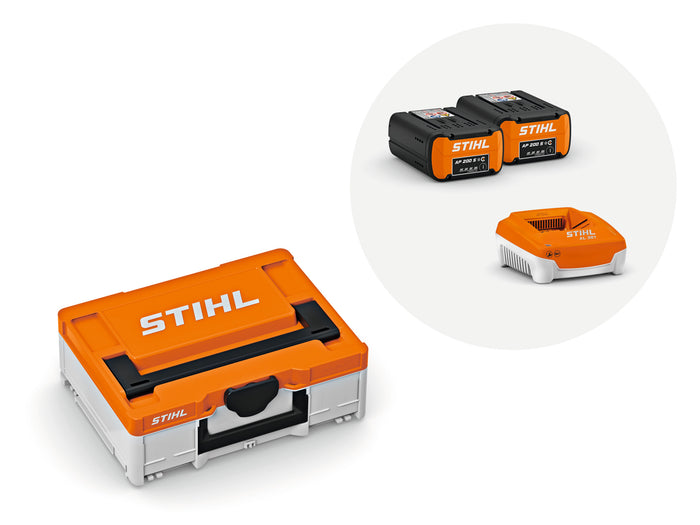 STIHL skrzynia na akumulatory Systainer³ rozmiar S z 2x AP 200 S i ładowarką AL 301