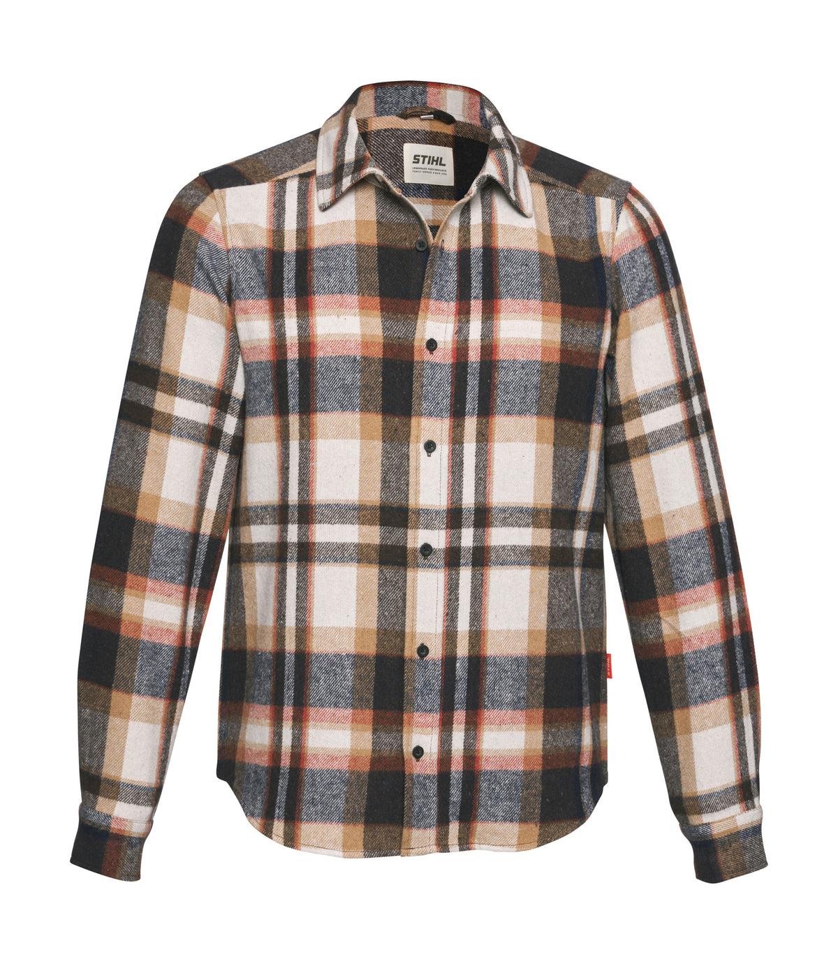 STIHL koszula flanelowa PLAID FLANNEL COSY, XS, brązowa