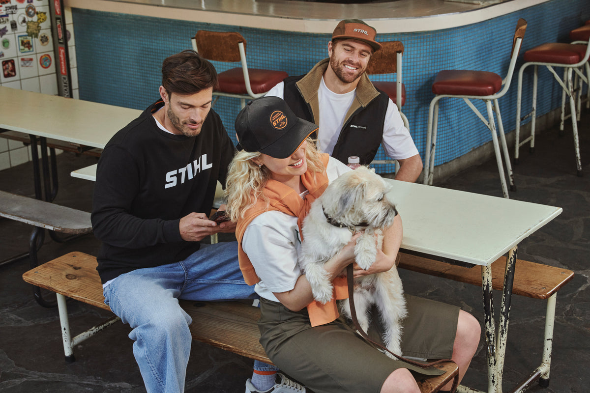 STIHL bluza LOGO WHITE, czarna - zdjęcie 4