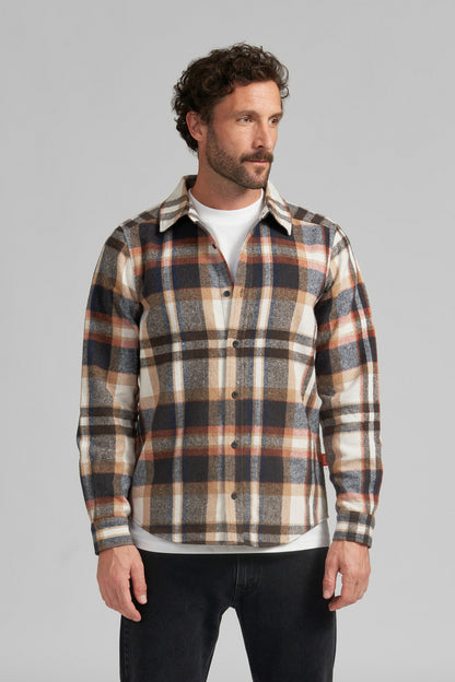 STIHL koszula flanelowa PLAID FLANNEL COSY, brązowa krata - zdjęcie 3
