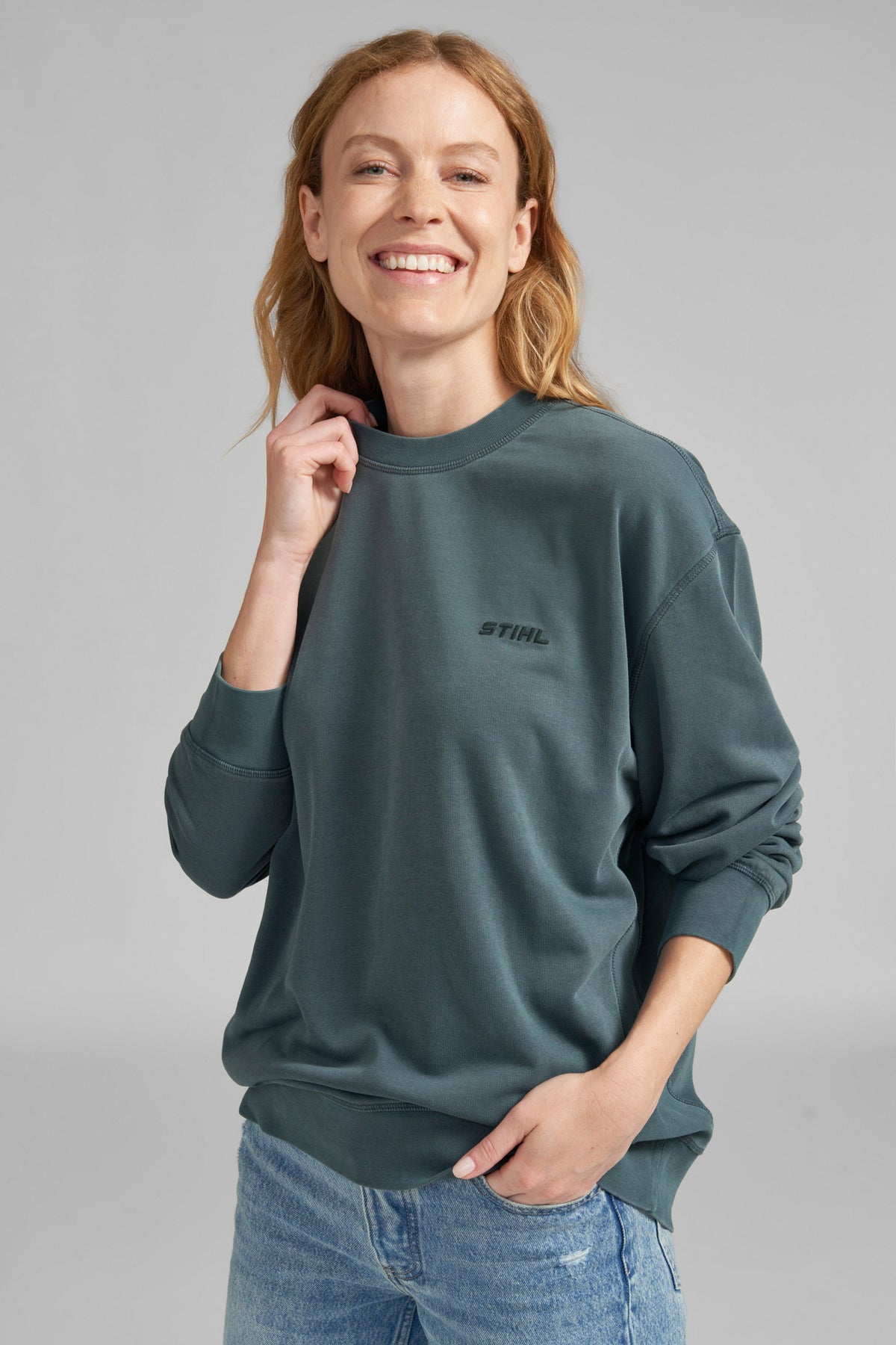 STIHL bluza PIGMENT DYE Petrol (unisex) - zdjęcie 7