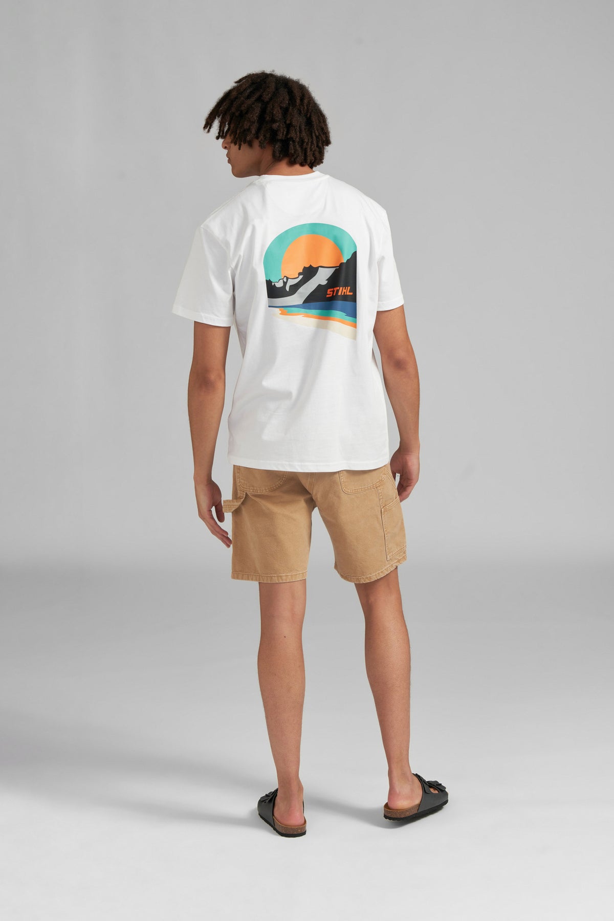 STIHL T‑shirt SUNSET WHITE, męski, oversize, XL - zdjęcie 2