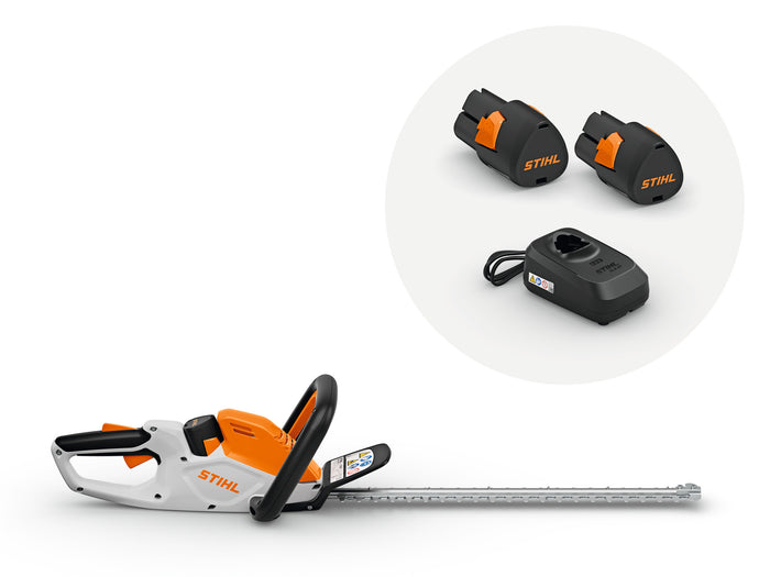 STIHL nożyce do żywopłotu akumulatorowe HSA 40 zestaw z 2 akumulatorami AS 2 i ładowarką ALS 31