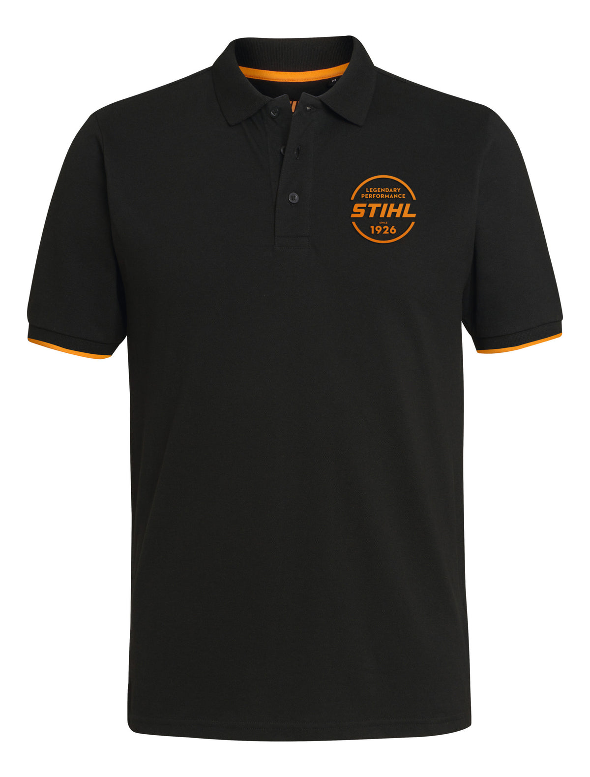 STIHL koszulka polo LOGO-CIRCLE, czarna, rozmiar L