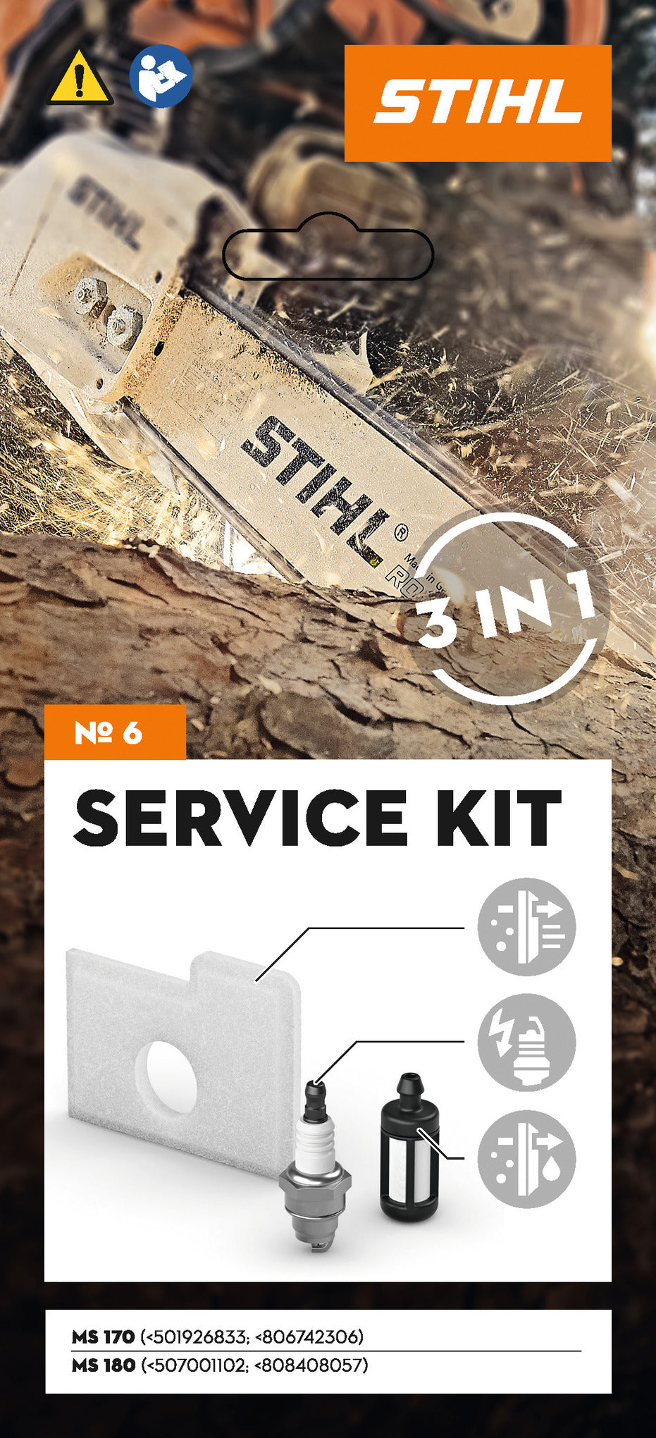 STIHL zestaw serwisowy 6 do pilarek MS 170/180 - zdjęcie 2