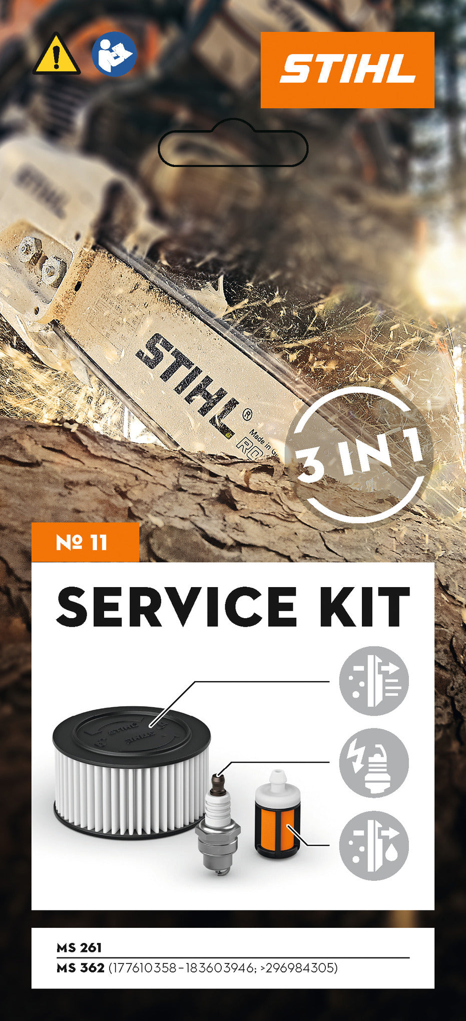 STIHL zestaw serwisowy 11 do pilarek spalinowych MS 261 / MS 362 - zdjęcie 2