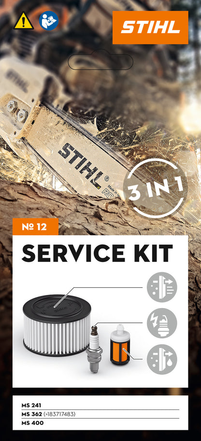 STIHL zestaw serwisowy 12 do pilarek spalinowych MS 241 / MS 300 / MS 362 / MS 400 - zdjęcie 2