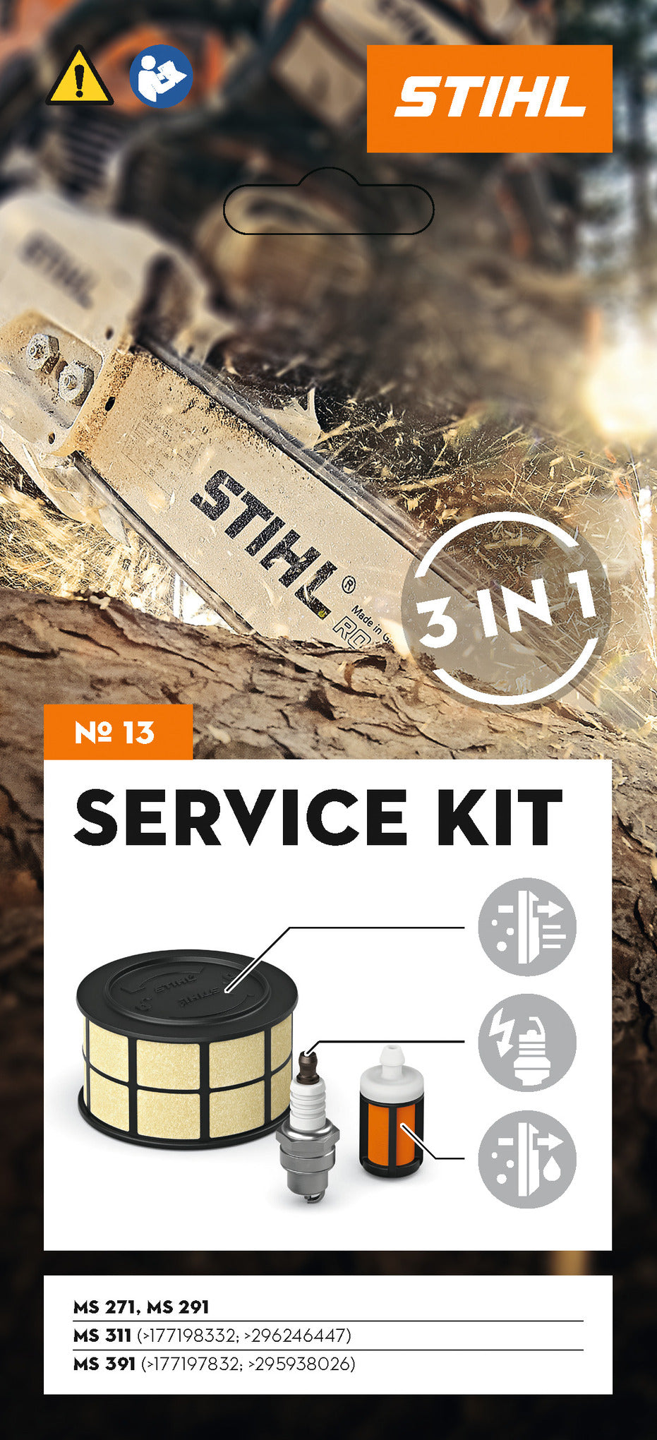 STIHL zestaw serwisowy 13 do pilarek spalinowych MS 271 / MS 291 / MS 311 / MS 391 - zdjęcie 2