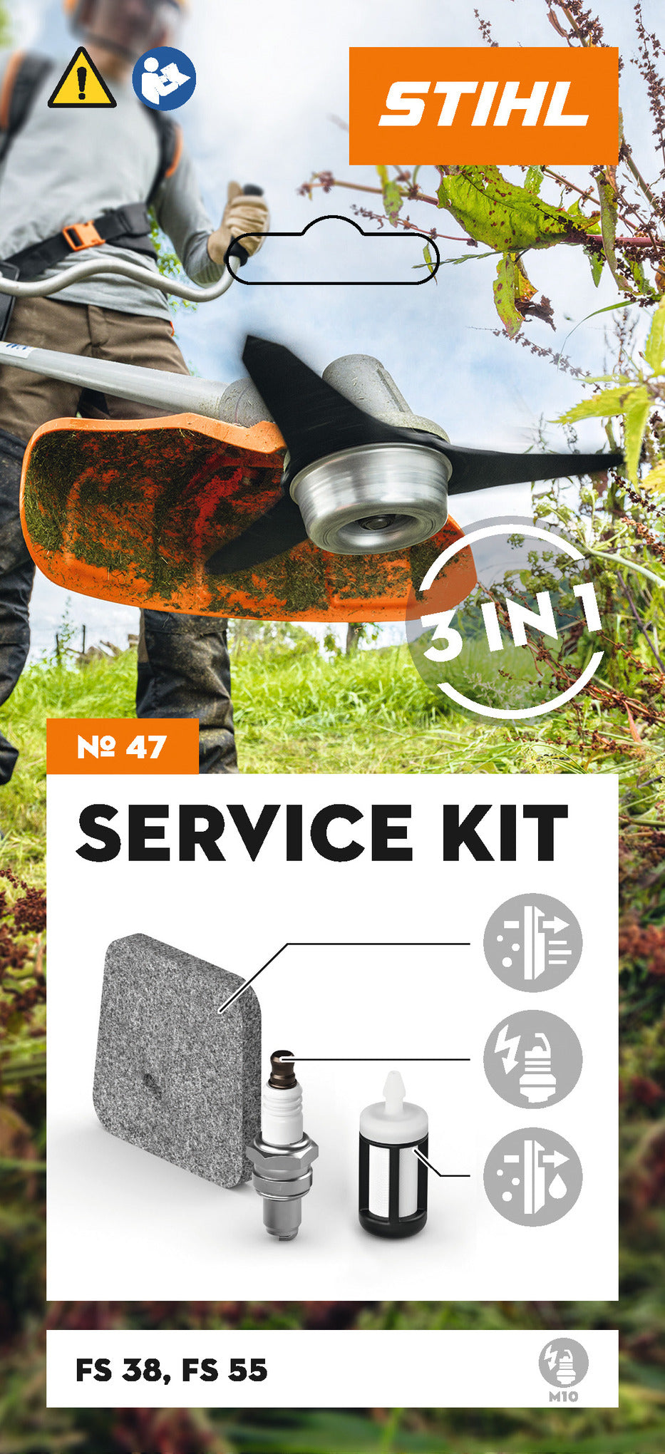 STIHL zestaw serwisowy Service Kit 47 do kos spalinowych FS 38/FS 55 (2-MIX) - zdjęcie 3