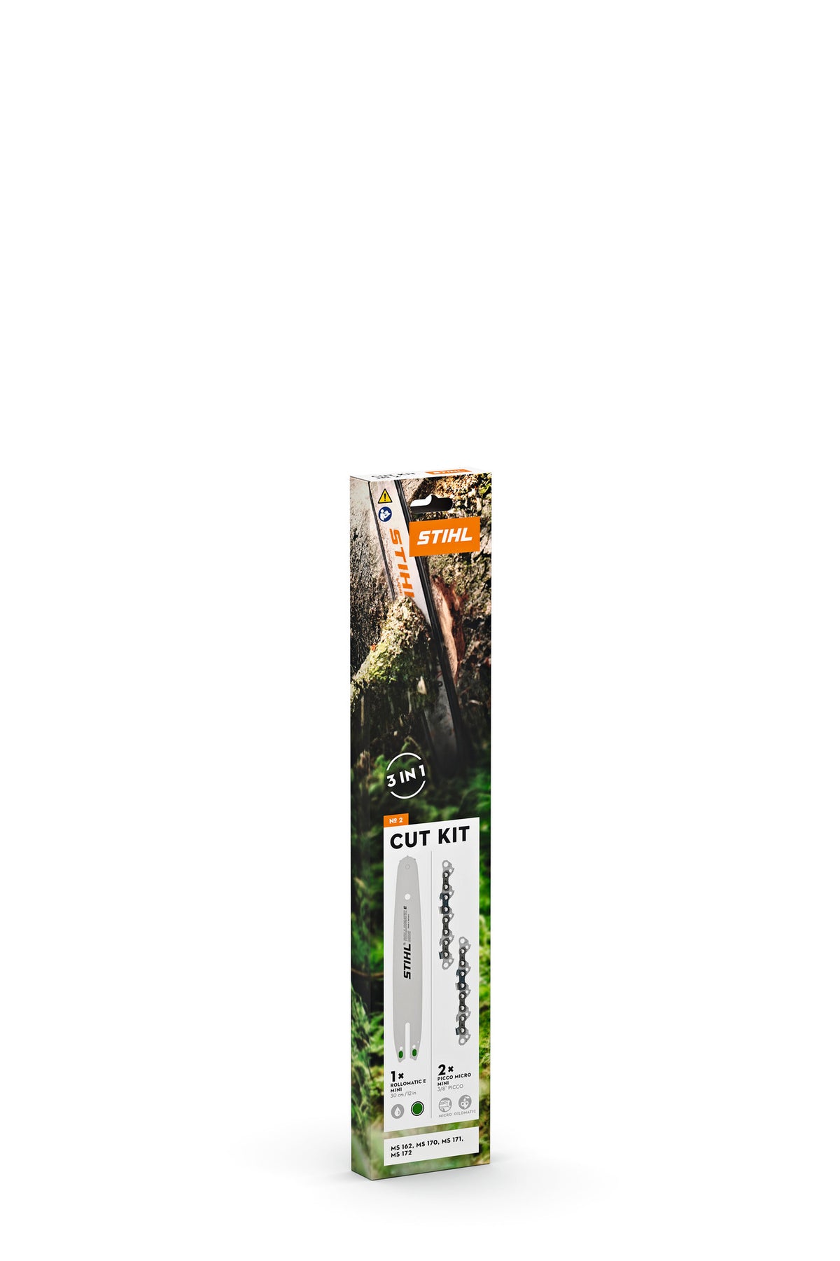STIHL zestaw tnący Cut Kit 2 do MS 162/170/171/172, prowadnica 30 cm + 2 łańcuchy 3/8" P PM3 1,1 mm - zdjęcie 2