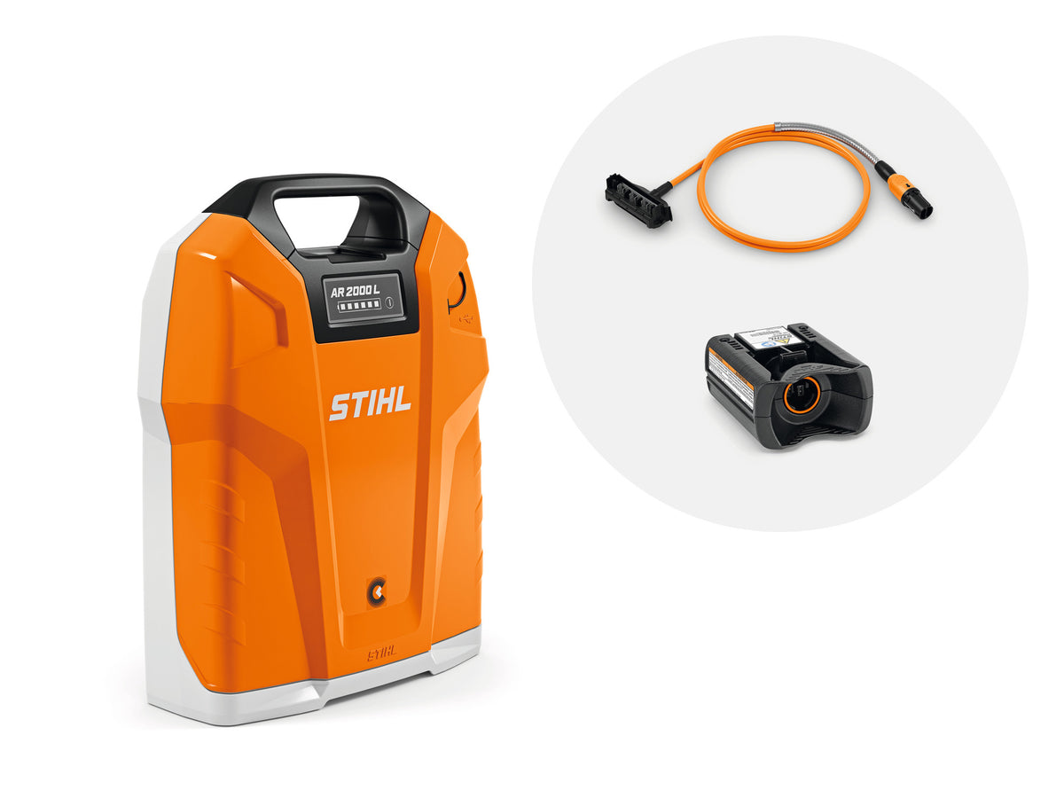 STIHL akumulator plecakowy AR 2000 L, zestaw z adapterem AP i przewodem AR L