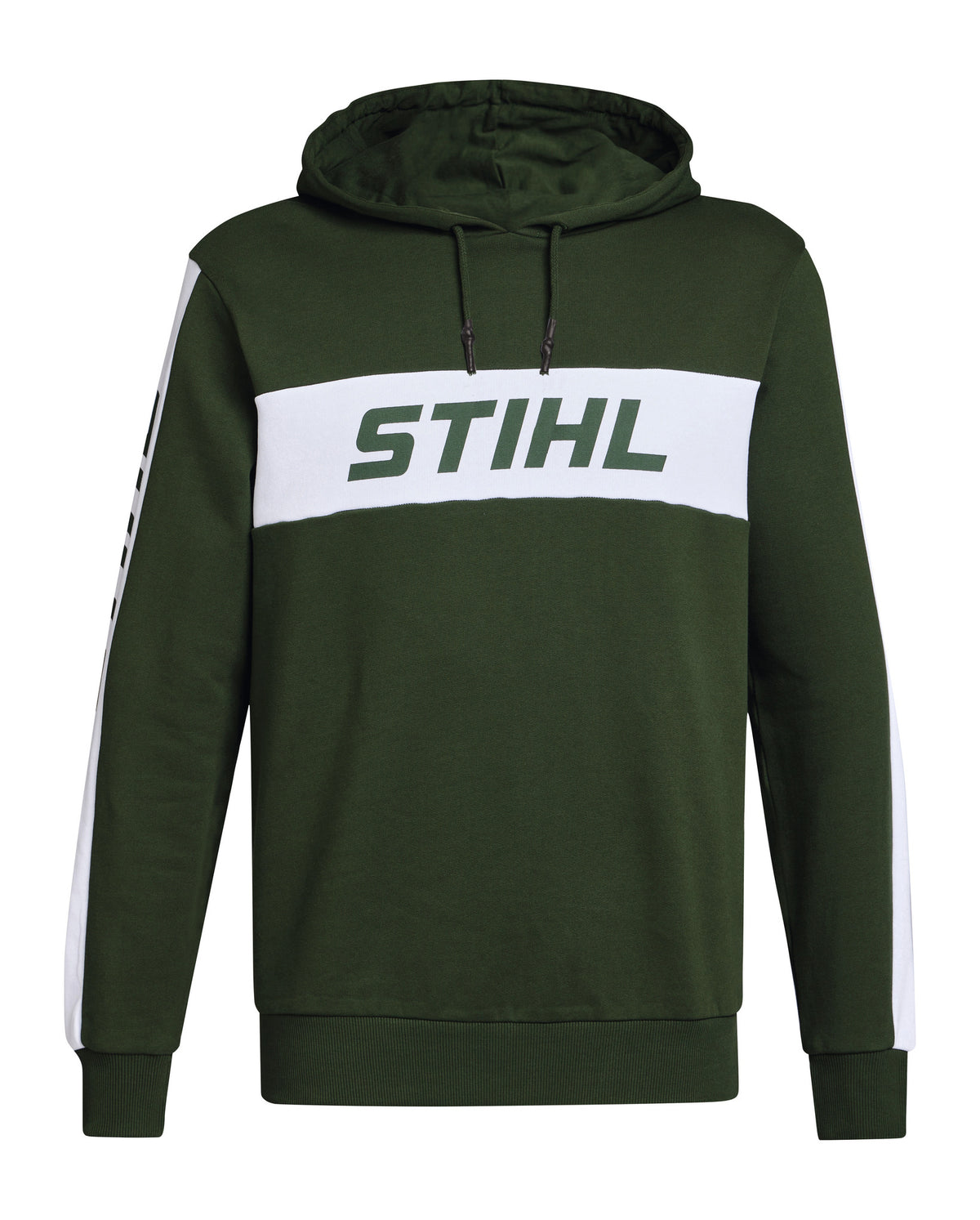 STIHL bluza z kapturem COLORBLOCK SLEEVE, zielona, rozmiar XS (unisex)
